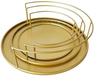 Gold 3Pcs Half-Circle Nesting Metal Cake Stand Set 8/10/12 Inch Tray - Image 7