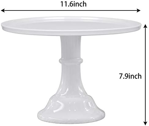 11-Inch Round Melamine Cake Stand, White Single-Tier Dessert Display Stand for Cakes, Cupcakes and Party Table Decor - Image 2