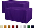 Obstal 2 Pack Table Clothes for 8 Foot Rectangle Tables, Purple by Obstal