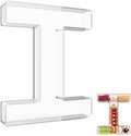 13.8" Extra Large Acrylic Letter Charcuterie Board Box, Reusable Fillable Letter Cake Candy Dish Display Serving Tray for Birthday Anniversary Party Decoration (I) by RUFHVTY