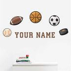 Oliver's Labels Premium Name Wall Decals - Matte Finish Personalized Wall Art for Kids' Rooms & Nurseries (Sports) - Image 2