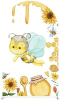 Cute Honey Bee Arch Stretchy Fabric Covers Honey Honeypot Arched Stand Cover for Birthday Party Baby Shower Decoration Props(Cover+Arch Stand) by Aerdce