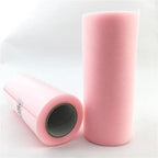 PuLAif Organza Tulle Fabric Roll 22m x 15cm Multicolor Wedding Baby Shower Party Decoration(Light Pink C10) by Unknown