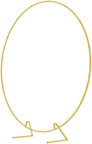 Fomcet 6.6ft Round Backdrop Stand Gold Circle Arch Metal Wedding Arch - Image 5