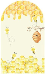 Cute Bee Baby Shower Arched Fabric Backdrop Covers Honeycomb Sweet Honey Arch Stand Cover for Birthday Party Decoration(Cover Only) by Iydamc