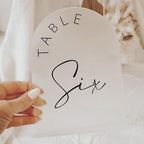 Frosted Arch Wedding Table Numbers 1-20 with Stands, 5x7 Inch Frosted Arch Acrylic Sign with Black Letters, Arched Acrylic Table Numbers for Wedding Reception - Image 2