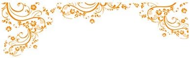 Orange Swirl Flower Floral Decal Design. #262A (100" X 29") #262A-Orange - Image 3