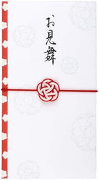 Iyo Yuina Center MBU-012 Gold Seal Yuumi Series Mizuhiki Rubber Festival Bag, Visit Your Visit, Approx. 3.7 x 7.0 inches (9.5 x 17.8 cm), Made in Japan, White by Unknown