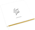 Andaz Press Personalized Wedding Guestbook with Gold Accents, Script Design White Guest Sign in Guest Registry 120 Pages 8.5 X 8.5 Memories Book for DIY, Scrapbook, Photo Album by AndazPress