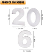 15in Cardboard Number Shape Box Fillable Tray, Food Charcuterie Board, Cupcake Sweet Party Decor (Number 2026) - Image 3
