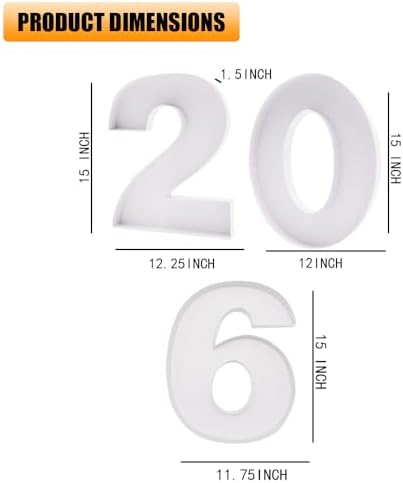 15in Cardboard Number Shape Box Fillable Tray, Food Charcuterie Board, Cupcake Sweet Party Decor (Number 2026) - Image 3