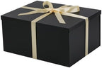 UoeRing 2Pcs Black Extra Large gift box with lids 16.5×13×8 Inches gift boxes for presents,Birthday Box (include Ribbon, Paper Shred Filler Gift Card & Envelopes) by Unknown