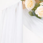 Sheer Gauze Wedding Arch Draping Fabric 29" x 20 FT 4 Panels White - Image 2