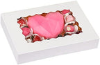 Moretoes 40pcs Cookie Boxes with Window, Auto-Popup Boxes,White,14x10x2.5 by Moretoes