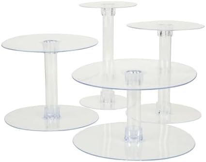 Efavormart Lovely 4 Tier XL Acrylic Crystal Glass Clear Cake Dessert Decorating Stand for Birthday Xmas Party Wedding - Image 7