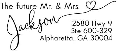 Personalized Address Stamp - Custom Self Inking Stamper - Black Ink, Wedding Rubber Stamp, pre-Inked with Black Ink, PSI - Image 3