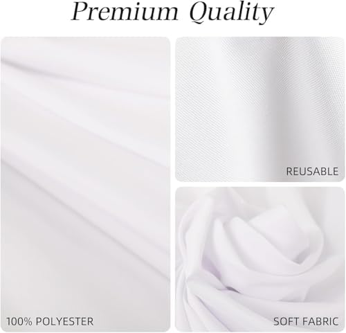 DRESSMAKER 10 Pack White Table Cloth Rectangle 60X102 Inch Fit 6FT Table - Image 5