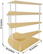 Efavormart 4-Tier Gold Spiral Cupcake Stand Mirror Finish Stairway Dessert Display, Elegant Vanity Storage Perfume Organizer Holder - 17" Tall - Image 3