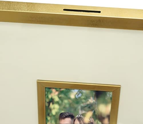 80-Heart Brass tone Wedding Guest Book Alternative Frame - Image 5