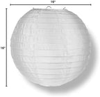 PaperLanternStore.com 16 Inch White Nylon Lantern (10 PACK) - Image 2