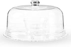 Twine Multi-Functional Acrylic Server with Bundt Cake Mold, Dessert Serving Platter Set, Cake Pan, Cake Stand, Clear Acrylic, Silicone, 4-Piece Set - Image 7