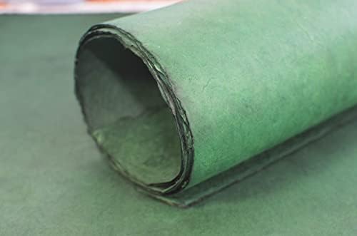 Kathmandu Valley Co. Handmade Lokta Decorative Wrapping Paper, Dark Green by KathmanduValleyCo