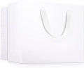 EUSOAR Exra Large Size Gift Wrap Bags in Bulk, 50 Pack 16x6x12 inches White Paper Heavy Duty Bags with Handles, for Wedding, Grocery, Boutique, Retail, Business, Party Favors by EUSOAR