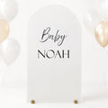 Baby Shower Decoration Backdrop Custom Baby Name Vinyl Decal – Personalized Sticker for Mirror or Acrylic Sign, Elegant Script and Serif Lettering, Gender Neutral Party Decor w30 by Unknown