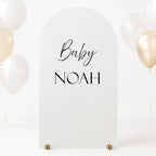 Baby Shower Decoration Backdrop Custom Baby Name Vinyl Decal – Personalized Sticker for Mirror or Acrylic Sign, Elegant Script and Serif Lettering, Gender Neutral Party Decor w30 by Unknown