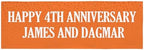 Let's Make Memories Personalized Banner for Any Occasion - Birthday Party, Retirement, Shower, Etc - Create Your Own Custom Banner - Party Decorations - Indoor/Outdoor Vinyl - Orange - 8ft by LetsMakeMemories