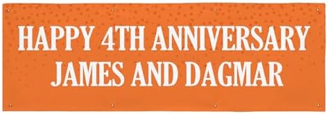 Let's Make Memories Personalized Banner for Any Occasion - Birthday Party, Retirement, Shower, Etc - Create Your Own Custom Banner - Party Decorations - Indoor/Outdoor Vinyl - Orange - 8ft by LetsMakeMemories