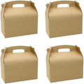 30Pcs 9 Inch Large Gable Gift Boxes, Brown Party Favor Treat Boxes, Lunch Box with Handles for Birthday Babyshower Wedding Activity Picnic by Oletx