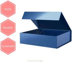 PACKHOME 6 Blue Gift Boxes 11.5x8x2.5in with Magnetic Lids for Shirt - Image 6