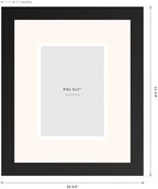 Poster Palooza Wedding Invitation Display Frame 10.75x12.75 in Bronze With White and Metallic Silver Double Mat for 5x7 Standard Keepsake | USA Made - Image 4