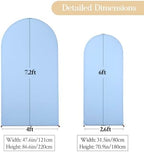 Pink Blue Arch Backdrop Covers 7.2FT 6FT Party Gender Reveal Wedding Arch Covers Stretchy Backdrop Set of 2 Baby Shower Bridal Shower Photo Birthday Spandex Light Blue Arch Cover - Image 5
