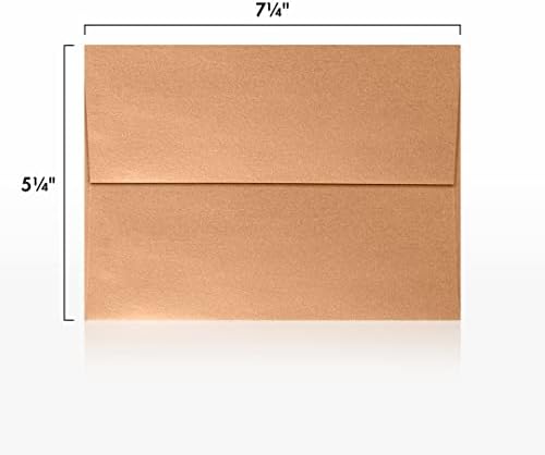 LUXPaper A7 Invitation Envelopes | Peel & Press | 5 1/4" x 7 1/4" | Copper Metallic | 80lb. Text | 500 Qty - Image 3