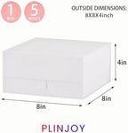 5 Pcs White Gift Box 8x8x4 Inches Small Gift Boxes for Presents with Magnetic Closure Lid Luxury Collapsible Gift Box Bridesmaid, Wedding, Birthday Boxs for Gift Packaging - Image 4