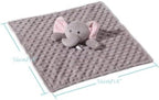 CREVENT Baby Welcome Gift Set Storage Basket with 2 Blankets+ 1 Security Blanket + 1 Taggie + 1 Gift Bag with Ribbon (Grey) - Image 7