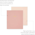 Sugar Paper Baby Keepsake Book, Memory Book from Pregnancy to First Year, Milestone Journal with Pocket Storage, Baby Shower Idea, Gender Neutral Gift, Cloth Hardcover, Rose Linen - Image 2