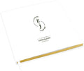 Andaz Press Personalized Wedding Guestbook with Gold Accents, Minimal Monogram Design White Guest Sign in Guest Registry 120 Pages 8.5 X 8.5 Memories Book for DIY, Scrapbook, Photo Album by AndazPress