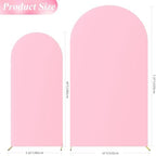 Wokceer Arch Backdrop Cover 7.2FT, 6FT Pink Arch Covers Stretchy Backdrop - Image 2