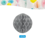 PATIKIL 10pcs 14" Honeycomb Balls Tissue Paper Pom Poms, Party Hanging Paper Honeycomb Balls Decoration for Birthday Wedding Home Backdrop Decor, Grey - Image 3