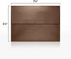 LUXPaper A7 Invitation Envelopes | Peel & Press | 5 1/4" x 7 1/4" | Bronze Metallic | 80lb. Text | 250 Qty - Image 3
