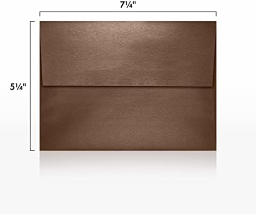 LUXPaper A7 Invitation Envelopes | Peel & Press | 5 1/4" x 7 1/4" | Bronze Metallic | 80lb. Text | 250 Qty - Image 3