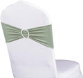 Pack of 50 Spandex Sage Green Chair Sashes for Wedding Elastic Chair Bands with Buckle Slider, Stretch Chair Bows for Party, Without White Chairs Covers (Sage Green) by WENSINL
