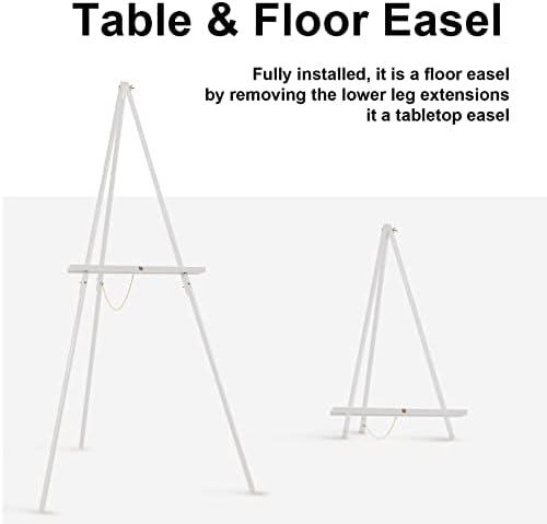 Falling in Art 65" A-Frame Wooden Tripod Easel Stand (White) - Image 4