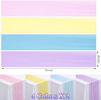 8 Pcs Pastel Colorful Table Runner 29 x 70 in Colorful Tablecloth - Image 2