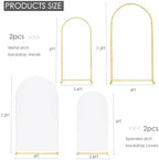 HAINARverS Set of 2 Arch Backdrop Stands with Covers, White, 6/7.2FT - Image 3
