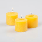 Set of 144 Richland Votive Candles Yellow Unscented and 144 Clear Glass Eastland Votive Holders - Image 2