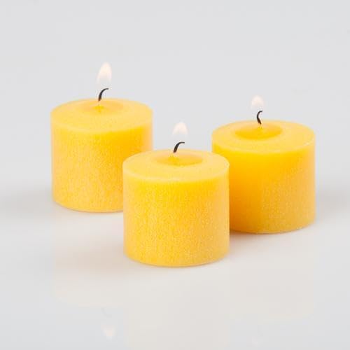 Set of 144 Richland Votive Candles Yellow Unscented and 144 Clear Glass Eastland Votive Holders - Image 2